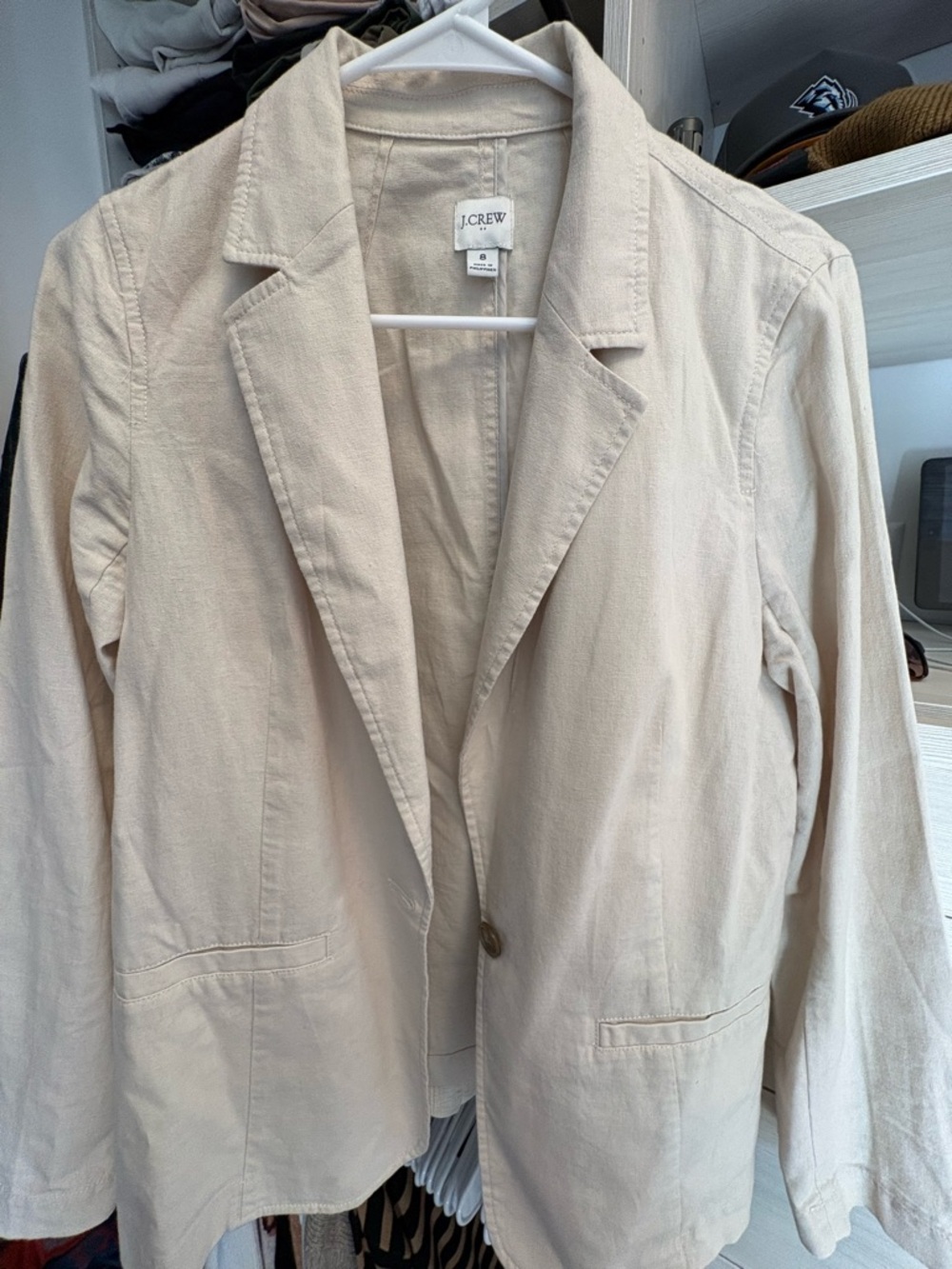 J. Crew Cream Single-Button Women's Blazer